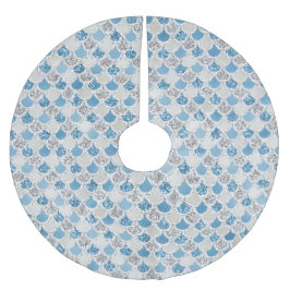 Silver Turquoise Pearl Glitter Mermaid Kerstboom Rok