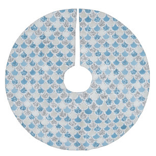 Silver Turquoise Pearl Glitter Mermaid Kerstboom Rok