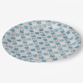 Silver Turquoise Pearl Glitter Mermaid Papieren Bordje (Gekanteld)