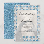 Silver Turquoise Pearl Glitter Mermaid Sparkle Kaart (Voorkant / Achterkant)