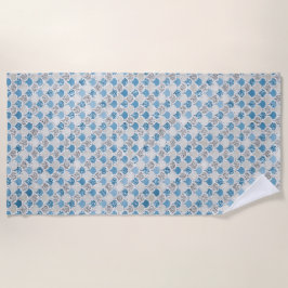 Silver Turquoise Pearl Glitter Mermaid Strandlaken