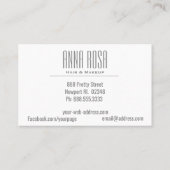 *~* Silver Turquoise Waterverf Geometric Girly Visitekaartje (Achterkant)