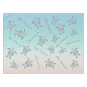 Silver Turquoise Zee Turtles Coastal Pattern Tafelkleed (Voorkant (Horizontaal))