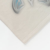 Silver Turquoise Zee Turtles Pattern Coastal Fleece Deken (Hoek)