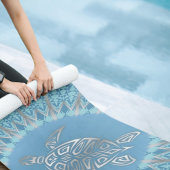 "Silver Turtle Radiance" | Monogram Beach Yogamat