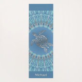 "Silver Turtle Radiance" | Monogram Beach Yogamat (Achterkant)