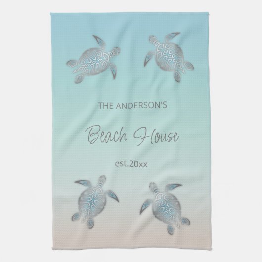 Silver Turtles Beach House Theedoek (Verticaal)