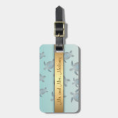 Silver Turtles Beach Style Bagagelabel (Voorkant verticaal)