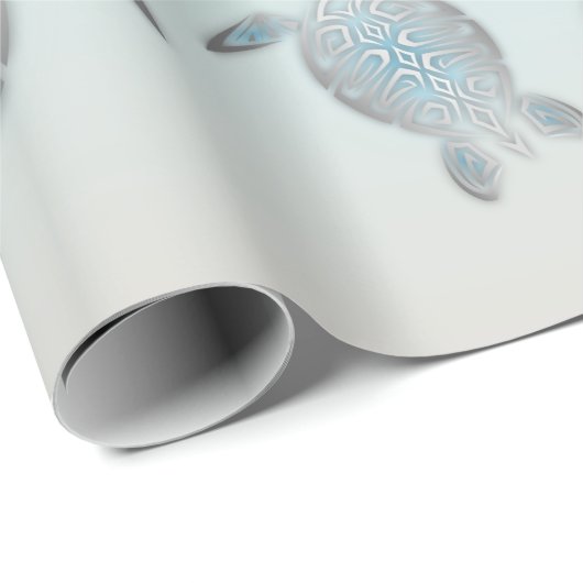 Silver Turtles Beach Style Cadeaupapier (Rol Hoek)