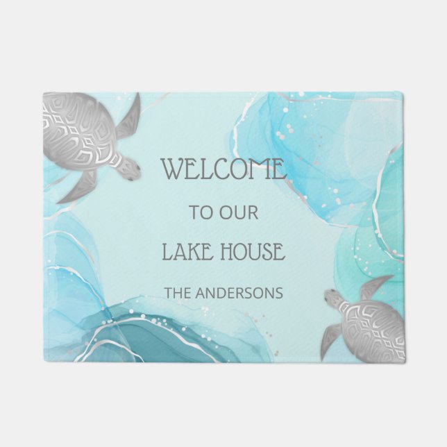 Silver Turtles Beach Style Deurmat (Voorkant)