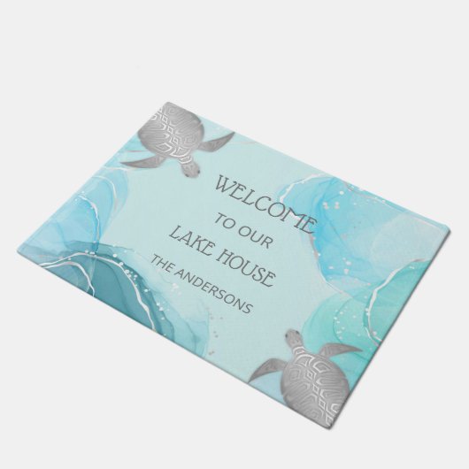 Silver Turtles Beach Style Deurmat (Schuin)