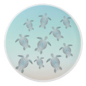 Silver Turtles Beach Style Keramische Knop (Voorkant)