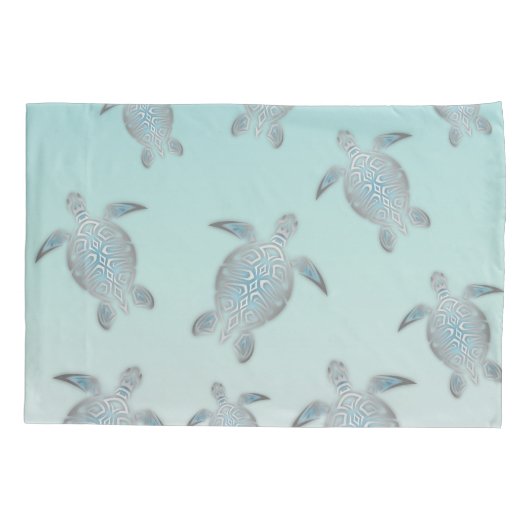 Silver Turtles Beach Style Kussensloop (Achterkant)