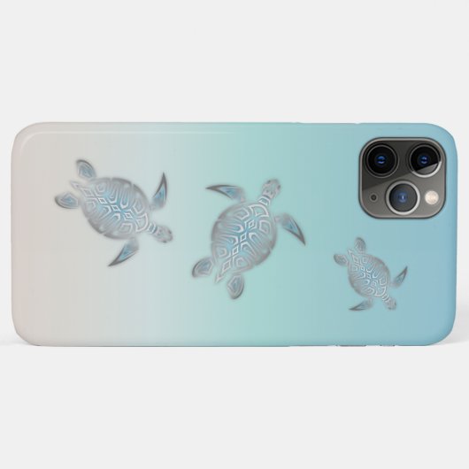 Silver Turtles Beach Style | Kustkust Case-Mate iPhone Case (Achterkant (horizontaal))