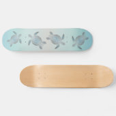 Silver Turtles Beach Style Persoonlijk Skateboard (Horizontaal)
