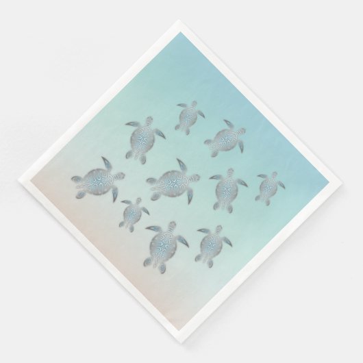 Silver Turtles Beach Style Servet (Hoek)