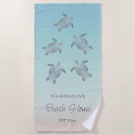 Silver Turtles Beach Style Strandlaken