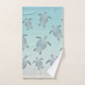 Silver Turtles Beach Style Turquoise Coastal Handdoek (Handdoek)