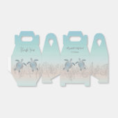 Silver Turtles Beach Weddenschap Aangepast bedankt Bedankdoosjes (Uitgevouwen)