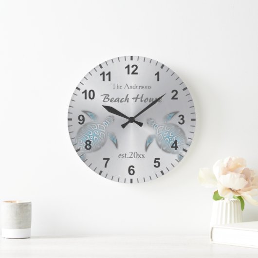Silver Turtles Familienaam Coastal Grote Klok (Huis)