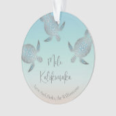 Silver Turtles | Mele Kalikimaka | Foto van de fam Ornament (voorkant)