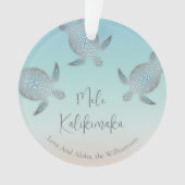 Silver Turtles | Mele Kalikimaka | Foto van de fam Ornament (voorkant)