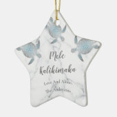 Silver Turtles | Mele Kalikimaka Hawaiian Keramisch Ornament (Links)