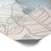 Silver Turtles Turquoise Beach Wedding Poster (Hoek)