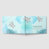 Silver Turtles Turquoise Ink Coastal House Gastenboek (Volledig)