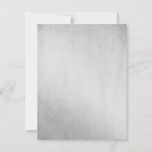 Silver Tuxedo Mannen 90th Birthday Party Invite Kaart (Achterkant)