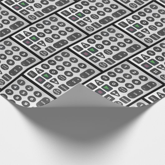 Silver-tv-controller Cadeaupapier (Hoek)