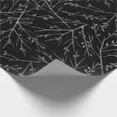 Silver Twigs op Black Cadeaupapier (Hoek)