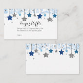 Silver Twinkle Twinkle Star - Luier Raffle Kaart (Voorkant / Achterkant)