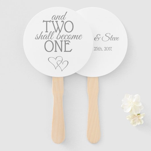 Silver Two wordt één weduwenreeks ventilatoren Handwaaier (Voorkant en achterkant)