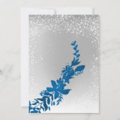 Silver typografie leaf sneeuwelegant kerst kaart (Achterkant)