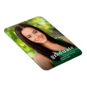 Silver Typography 2025 Foto Afstuderen Aankondigin Magneet (Rechterzijde)