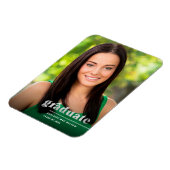 Silver Typography 2025 Foto Afstuderen Aankondigin Magneet (Linkerzijde)