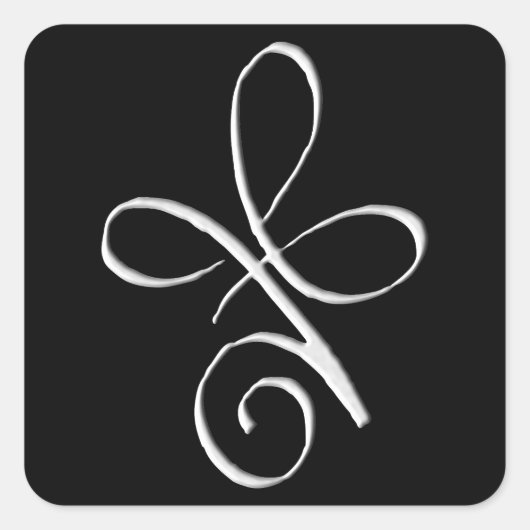 Silver Unconditional Love Vierkante Sticker (Voorkant)