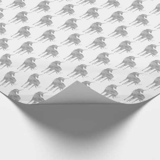 Silver Unicorn Cadeaupapier (Hoek)