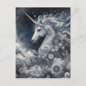Silver Unicorn Collage Briefkaart (Voorkant)