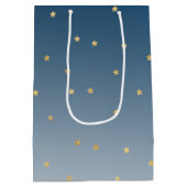 Silver Unicorn Gold Stars Medium Cadeauzakje (Achterkant)