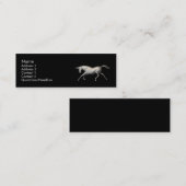 Silver Unicorn Mini Visitekaartje (Voorkant / Achterkant)