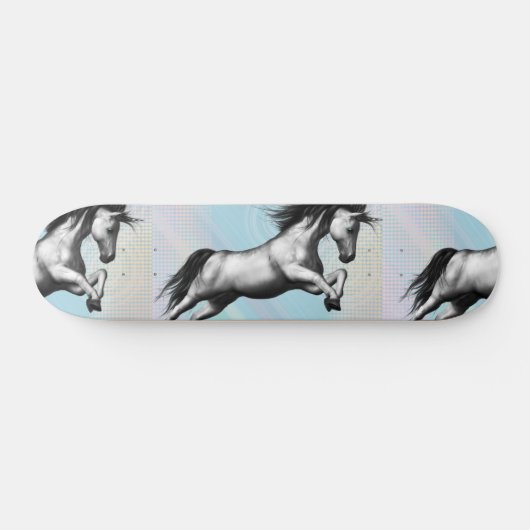 Silver Unicorn Skateboard (Horizontaal)