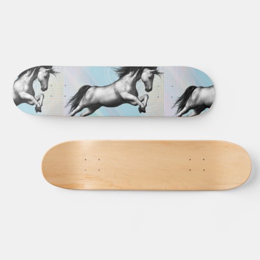 Silver Unicorn Skateboard (Horizontaal)