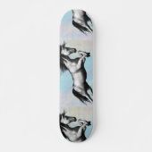 Silver Unicorn Skateboard (Voorkant)