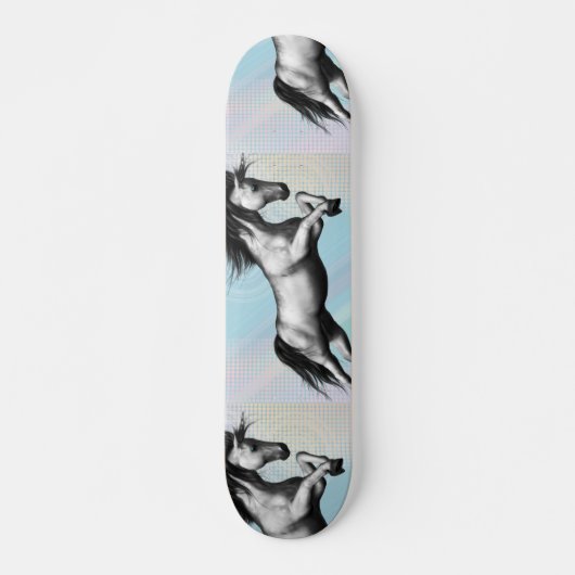 Silver Unicorn Skateboard (Voorkant)