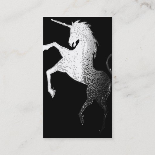 Silver Unicorn - visitekaartjes (Voorkant)