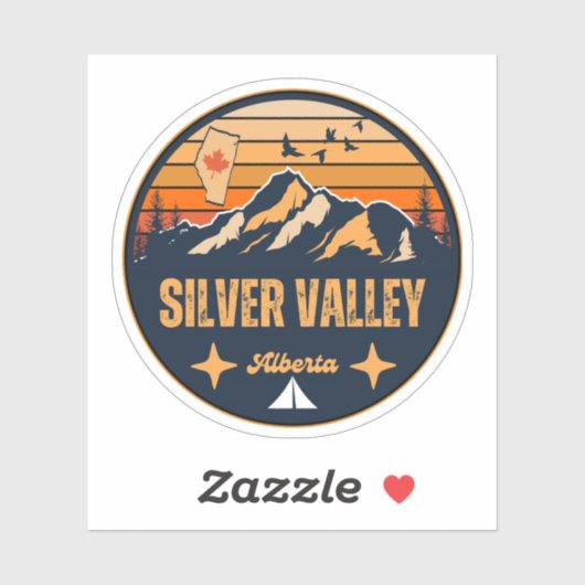 Silver Valley, Alberta Sticker (Vel)