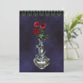 Silver Vase Gothic Invitation Kaart (Staand voorkant)