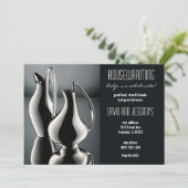 Silver Vases-uitnodiging voor het opwarmen van het Kaart (Staand voorkant)